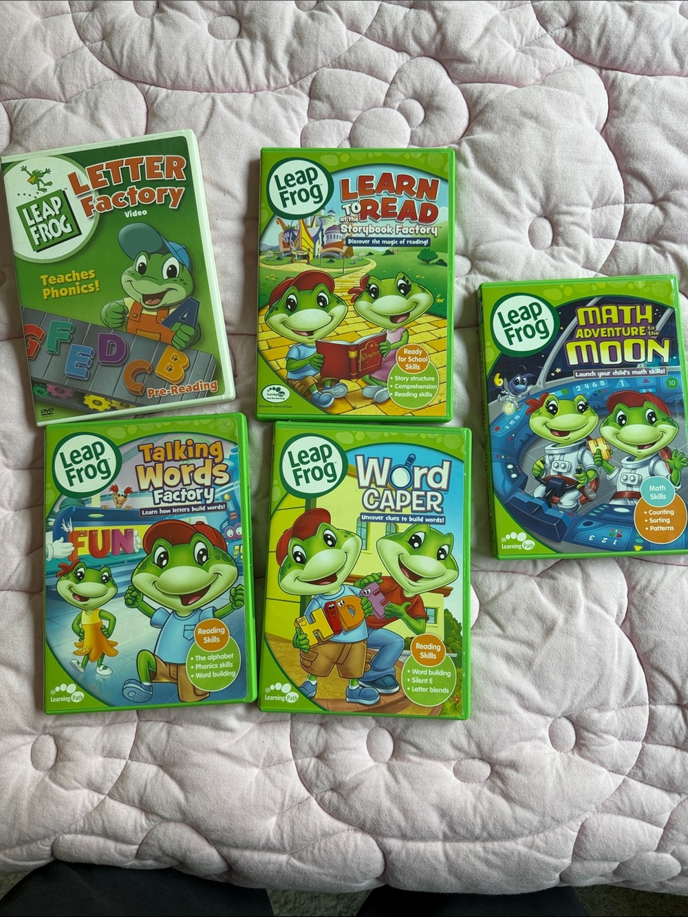 LeapFrog Kids Learning DVD Set - Green - Phonics, Reading & Math Activities